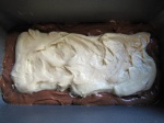 Chocolate and white dough